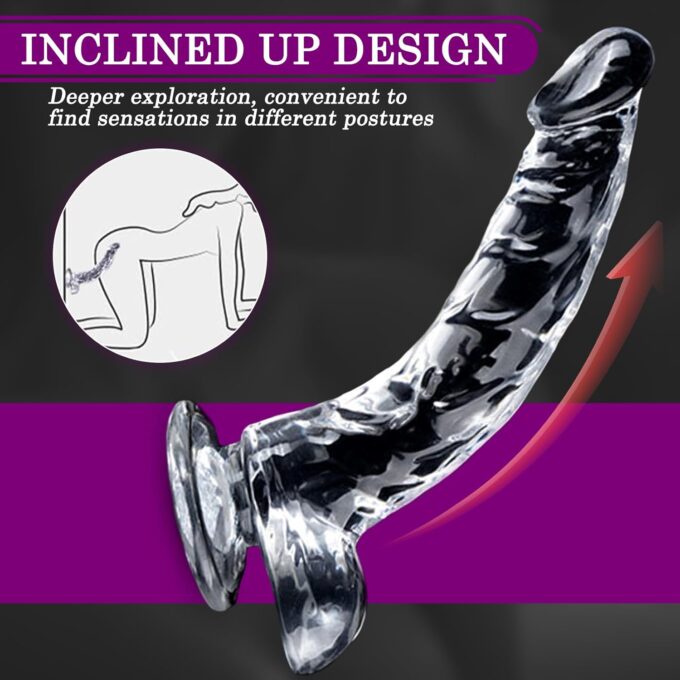 2024-Neu Gebogener Dildos Realistischer Dildo mit Saugnapf,Diloschwanz für Frauen,Analdilos Herren,Anal Dildo Anal Plug Analspielzeuge,Analplug für Männer,Sexspielzeug für Paare Extrem Sex (S) – Bild 2