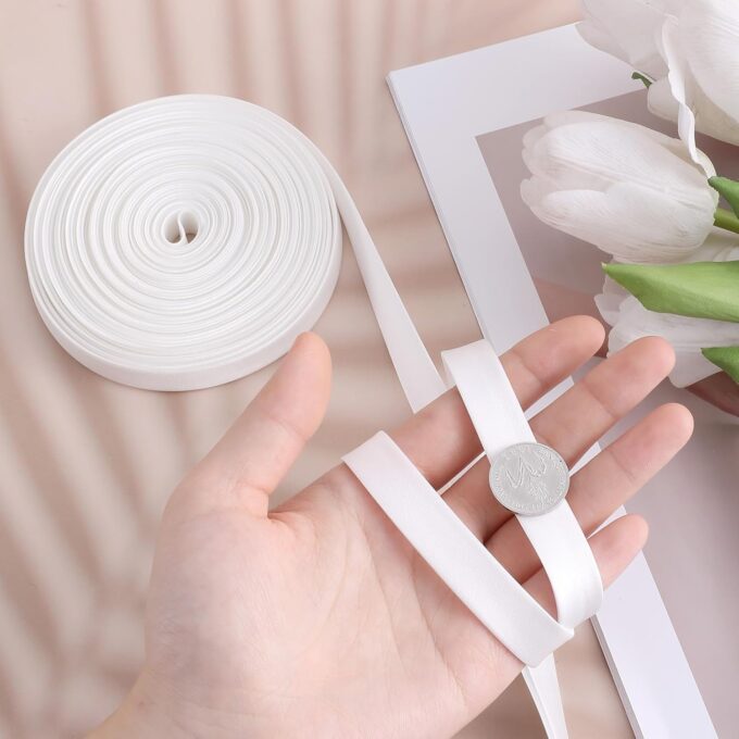 Xthrotsenk 10M Verstellbare Schnürkordel-Korsettband Zum Ersetzen Damen Raffhalter Für Hochzeit Brautkleid Schnürbändern von Reißverschlüssen Oder Knöpfen, Weiß – Bild 6