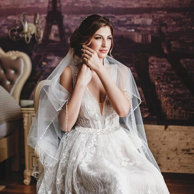 Amaxiu Damen Kristall Hochzeit Gürtel,Braut Strass Hochzeitsgürtel Kristallgürtel Glitzerndes Band leichter Damengürtel für Kleid, Abendkleid Brautkleid glänzender Party Taillengürtel(weiß) – Bild 4