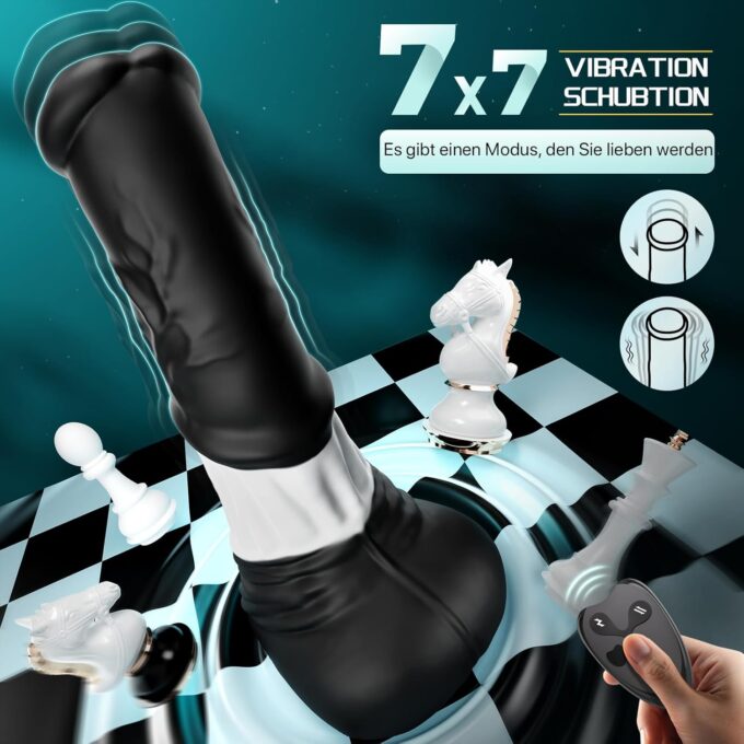 Fantasy Pferd Anal Dildo Heftiges StoBen Sexspielzeug Extrem,30CM Verdicken XXL Dildo Analvibratoren für Frauen, Analdildos Prostata Stimulation Männer mit 7 Stoßfunktion, Knoten Analplug – Bild 3