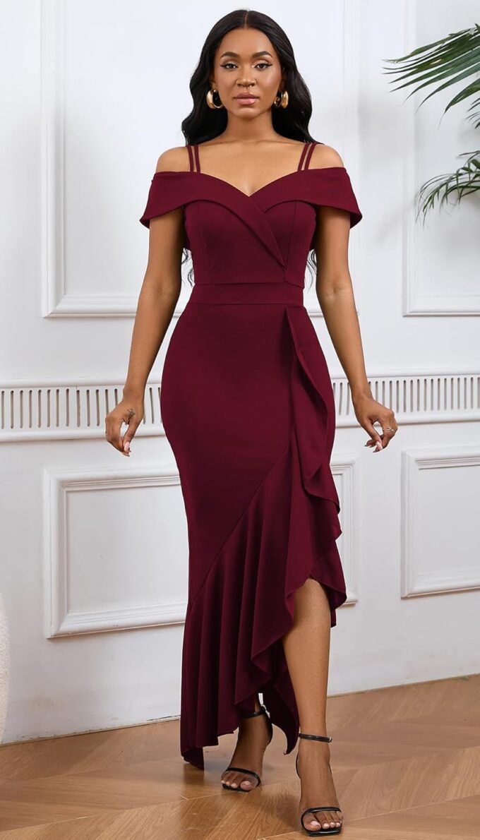 2025 Women's Sexy Elegant Formal Dress Sleeveless Wedding Guest Bride Dresses – Bild 5