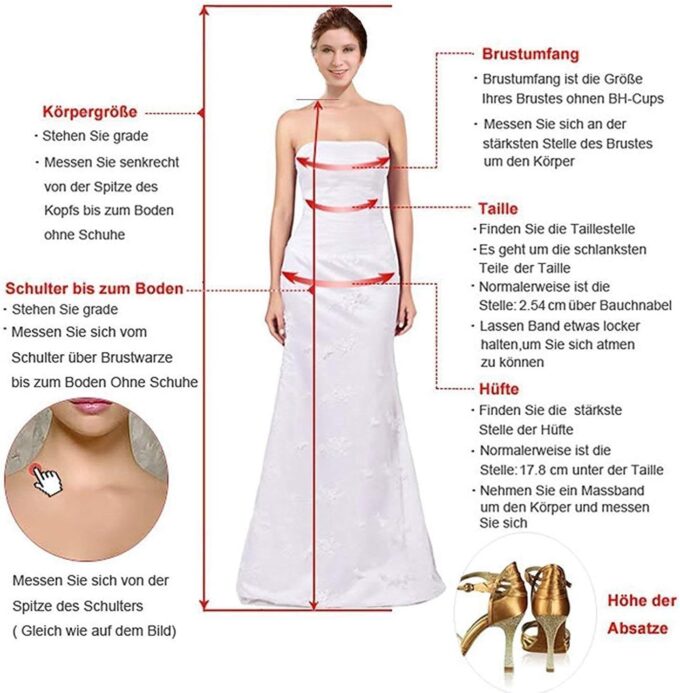 CLLA dress Damen Abendkleider V-Ausschnitt Ballkleid Elegant für Hochzeit Appliques Brautkleid Lang Brautjungfernkleider – Bild 5