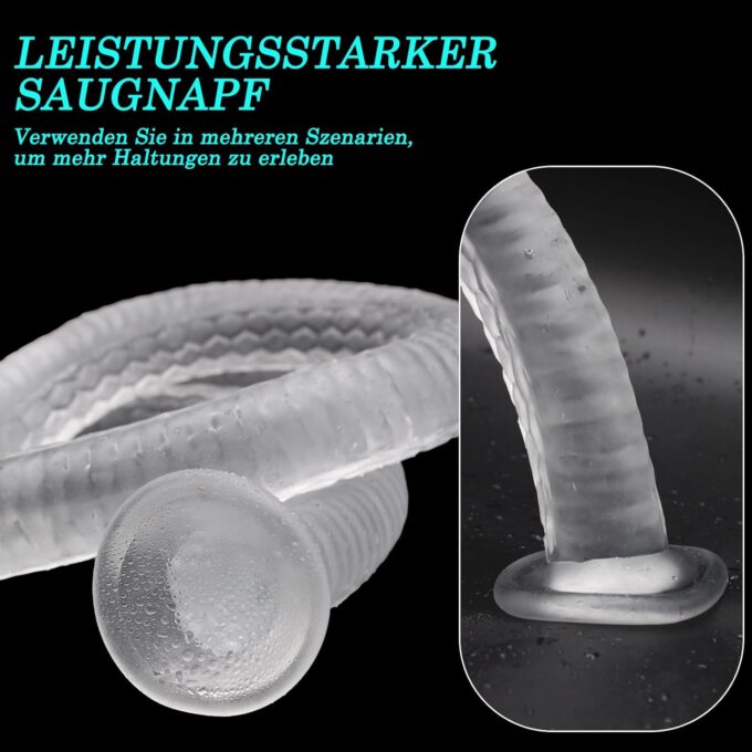 BDSMYEE Anal Dildo extrem lang,45 CM realistische Dildos Monster Dildo mit Saugnapf,Dildoschwanz für Frauen Männer,erotisches Sexspielzeug für Paare extrem sex (L) – Bild 4