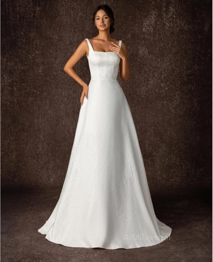 Bridal Gowns Elegant Royal Style Simple Wedding Dress Women's Cocktail Dress Sexy Maxi Skirt Guest Wedding Dresses – Bild 7
