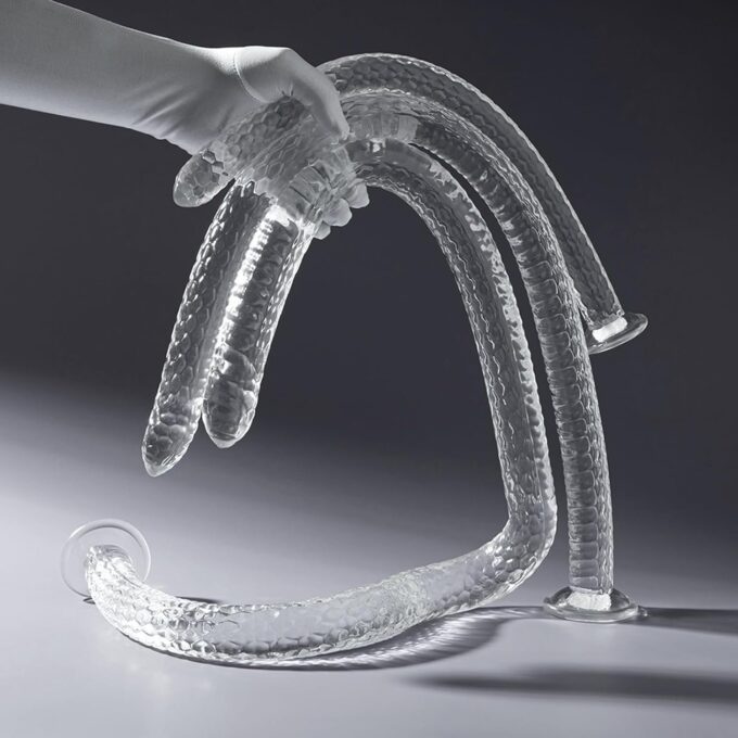 BDSMYEE Anal Dildo extrem lang,45 CM realistische Dildos Monster Dildo mit Saugnapf,Dildoschwanz für Frauen Männer,erotisches Sexspielzeug für Paare extrem sex (L) – Bild 7