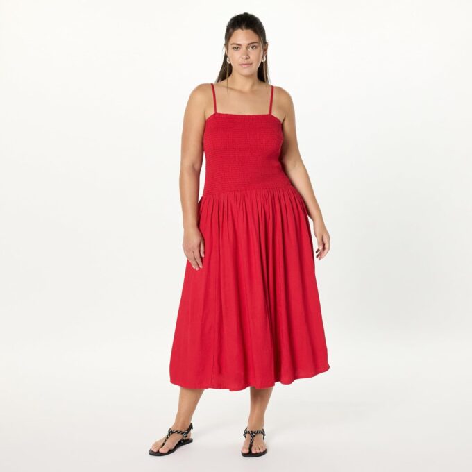 The Drop Women's Florencia Smocked Bodice Linen Maxi Dress – Bild 5