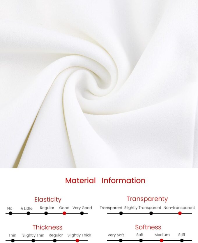 Hobemty Damen Bürokleider mit Taschen 2024 Split Neck Arbeit A-Linie Kleid – Bild 5