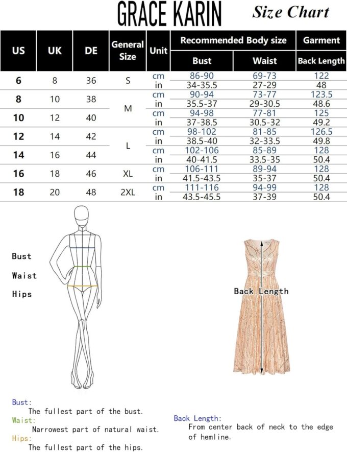GRACE KARIN Damen Pailletten Abendkleid Ärmellos Cocktailkleid Zweiteilige mit Chiffon Cardigan Hochzeitkleid Festliche Glitzer Kleid – Bild 5