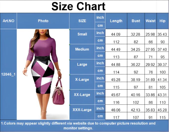 Glozeplus Bodycon Dresses for Women Sexy Pencil Business Work Floral Print Midi Dress Fashion with Belt – Bild 3