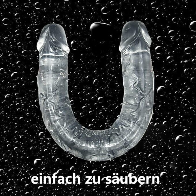 34cm doppeldildo realistischer Dildo flexibler klarer Gelee-Dildos langer Dong für doppelseitige lesbische Anal/G-Punkt-Stimulator Sexspielzeug für Frauen Männer Paare – Bild 4