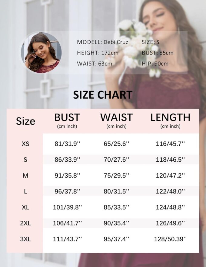 Wedtrend Abendkleid Damen Elegant Cocktailkleid High Low Ballkleider mit Spitzen A Linie für Hochzeit Kurz Kleid Festlich Damen A Linie Vokuhila Kleid – Bild 6