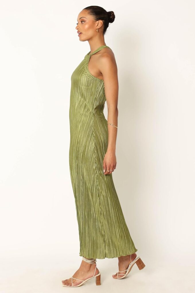 Petal & Pup Women's Melody Plisse Halter Maxi Dress – Bild 5