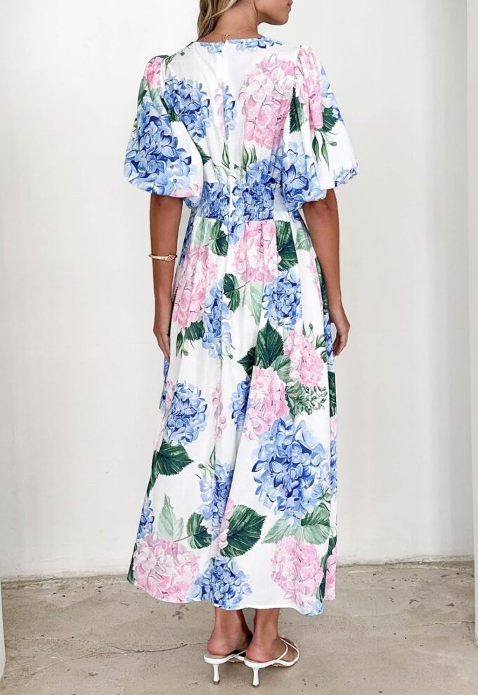 Sissyaki Women's Boho Floral Maxi Dress Summer Fall Wedding Guest Dress – Bild 5