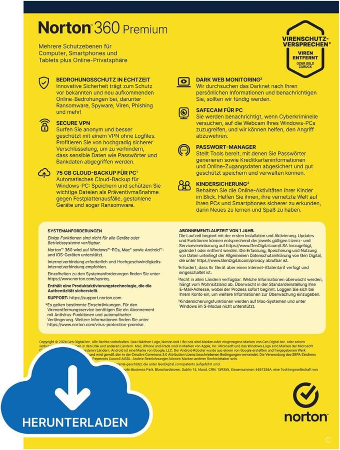 Norton 360 Premium + Utilities Ultimate 2025 | 10 Geräte | 1 Jahr |Aktivierungscode per Email – Bild 2