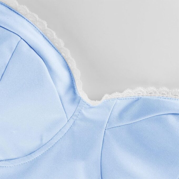 Abendkleider Elegant Korsett Kleid Rückenfrei Cocktailkleid Damen Lang Spaghettiträger Prinzessin Kleider Frauen Corset Ballkleid Taschen Abschlusskleid Schwingen Tüll Doppellagig Maxikleider – Bild 7