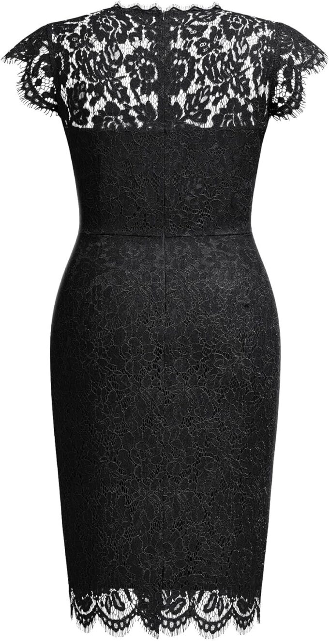 Miusol Women's Retro Lace Sleeveless Plus Size Formal Evening Prom Dress – Bild 6