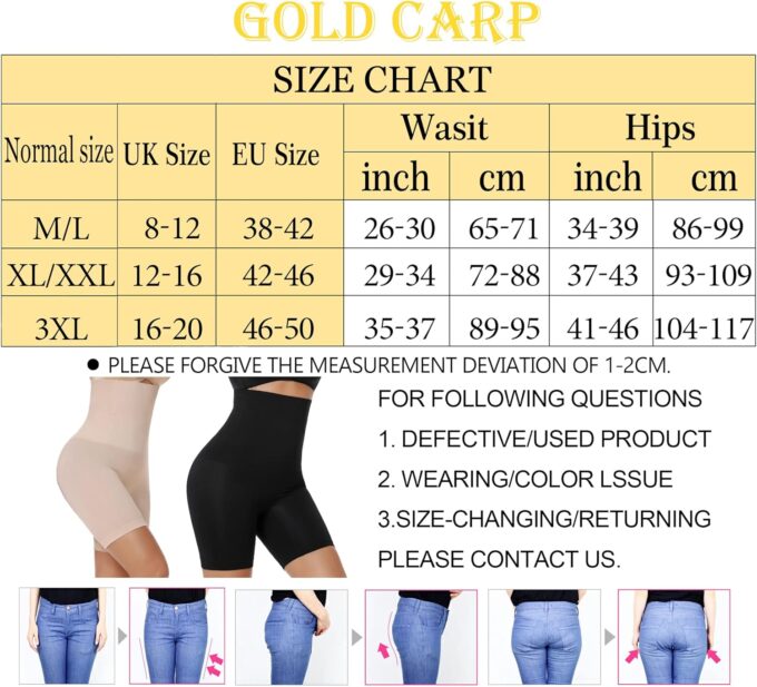 SURE YOU LIKE Damen Figurenformend Miederpants Miederhose Shapewear Bauch-Weg-Effekt Formt Sofort Body Shaper mit Bein Hohe Taille Unterwäsche Atmungsaktive Nahtlose – Bild 5