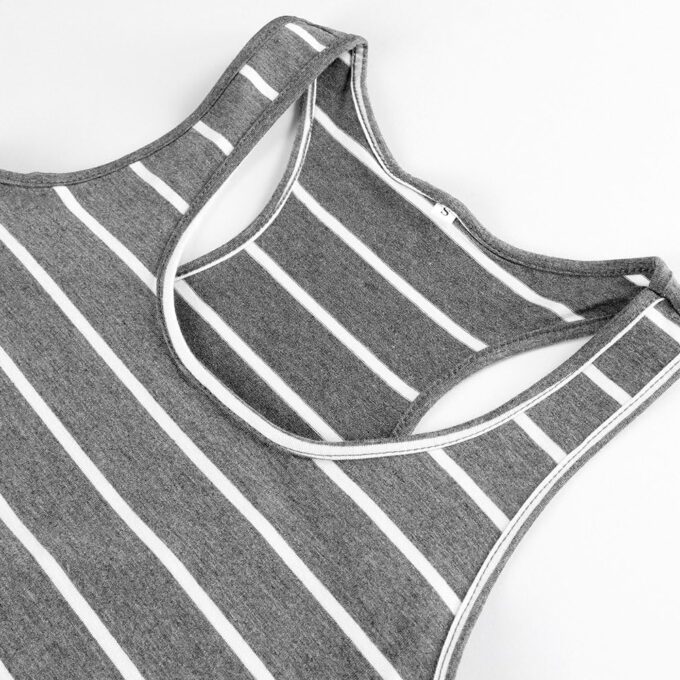 Roselux Women Sleeveless Scoop Neck Striped Maxi Sundresses Loose Racerback Long Dress – Bild 4