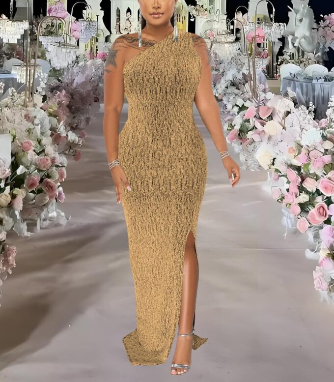 Evening Gowns for Women Formal Long Sleeve Sparkly Party Dresses Elegant Sexy Plus Size Cocktail Dress – Bild 4
