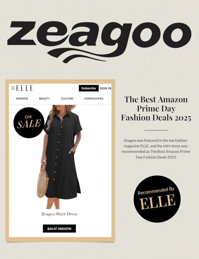 Zeagoo Women Dresses Summer Casual Short Sleeve Button Down Shirt Dresses 2025 Beach Cover Up with Pockets – Bild 5