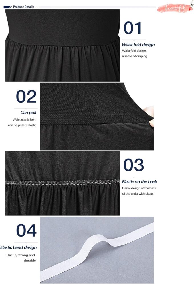 AUSELILY Women's Short Sleeve Loose Plain Casual Long Maxi Dresses for Women 2025 – Bild 3