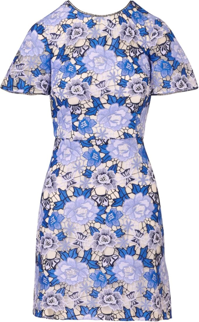 Adrianna Papell Women's Floral Embroidery Short Dress – Bild 5
