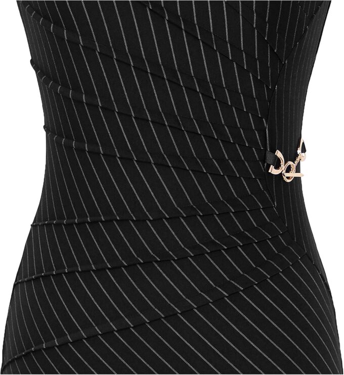 VFSHOW Elegantes Damenkleid mit Rüschen, für Arbeit, Business, Büro, Cocktailparty, Etuikleid – Bild 5