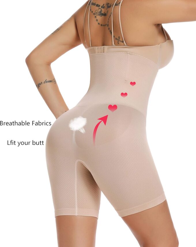 SURE YOU LIKE Damen Figurenformend Miederpants Miederhose Shapewear Bauch-Weg-Effekt Formt Sofort Body Shaper mit Bein Hohe Taille Unterwäsche Atmungsaktive Nahtlose – Bild 3