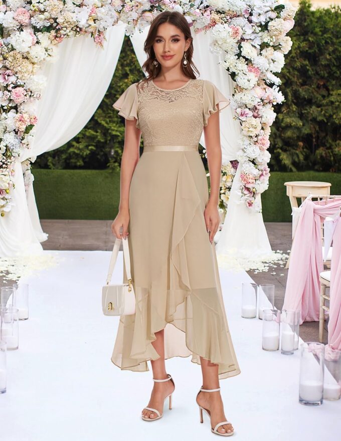 BeryLove Formal Dresses for Women 2025 Wedding Guest with Slit Cocktail Elegant Lace Long Prom Dress – Bild 3