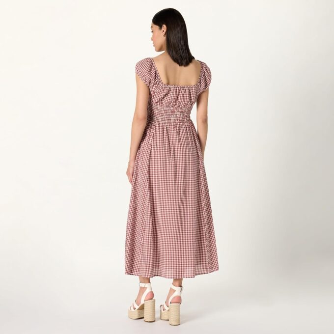 The Drop Women's Melody Cap Sleeve Tie Front Cotton Dress – Bild 2