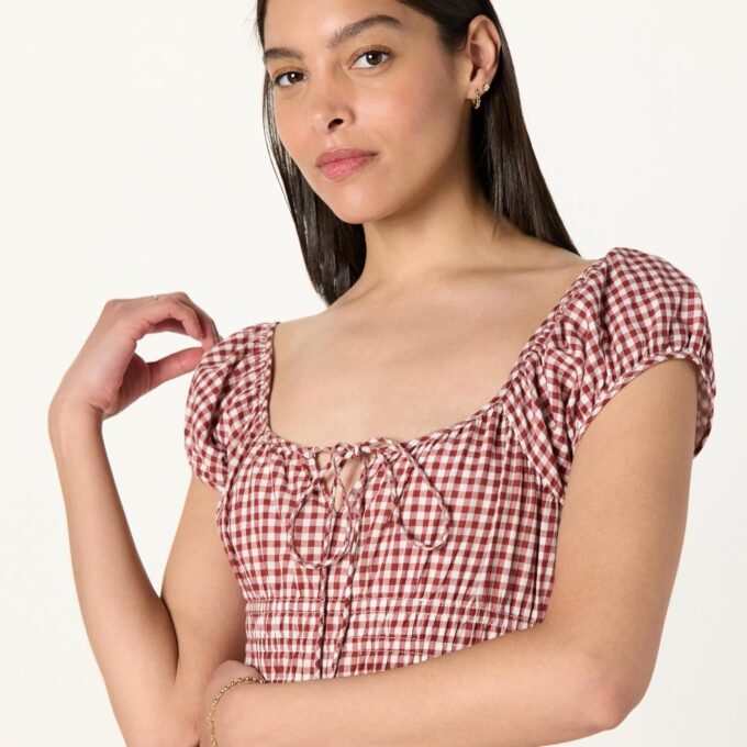 The Drop Women's Melody Cap Sleeve Tie Front Cotton Dress – Bild 3