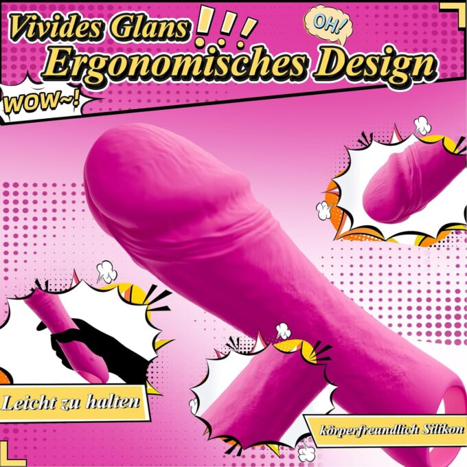 Dildo Vibration für Frauen G Punkt Vibrator Sex Spielzeug für die Frau - Rinofans Silikon Dildos Vibratoren Sexspielzeug für Paare Extrem Sex Leise 10Modus Analdildo Vibratorensets für Frauen Klitoris – Bild 4
