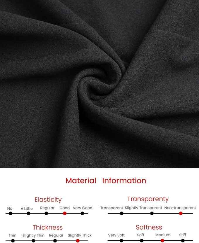 Hobemty Women's Elegant Sheath Dress Asymmetrical Neckline Wear to Work Pencil Dresses – Bild 5