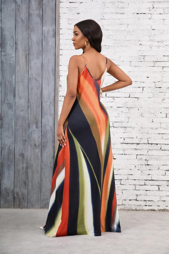 BessCops Summer Maxi Dresses for Women 2025 Plus Size Sundresses Casual Fashion Sleeveless Loose Long Sexy Dress with Pockets – Bild 5