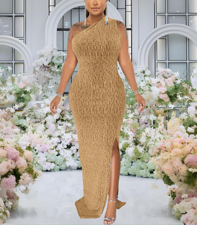 Evening Gowns for Women Formal Long Sleeve Sparkly Party Dresses Elegant Sexy Plus Size Cocktail Dress – Bild 2