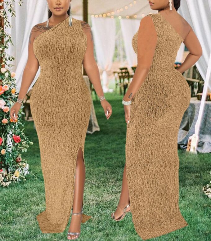 Evening Gowns for Women Formal Long Sleeve Sparkly Party Dresses Elegant Sexy Plus Size Cocktail Dress – Bild 6
