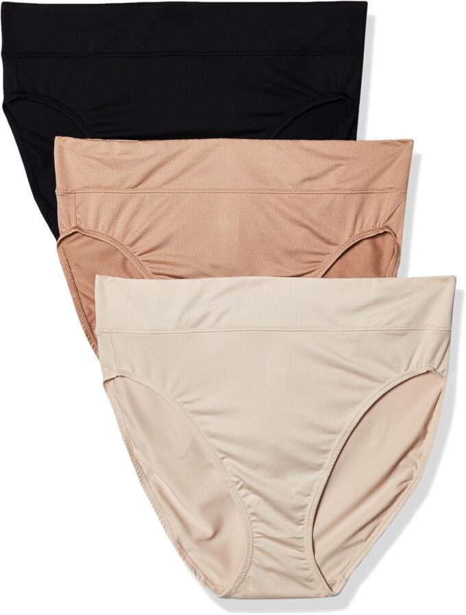 Warner's Women's Allover Breathable Hi-Cut Panty