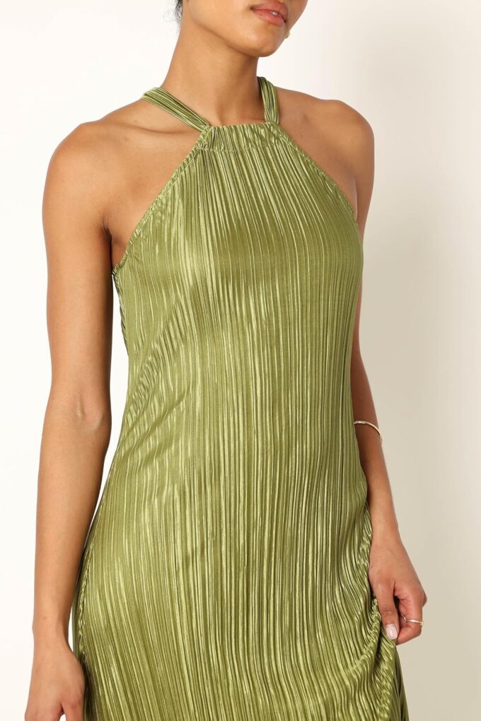 Petal & Pup Women's Melody Plisse Halter Maxi Dress – Bild 4