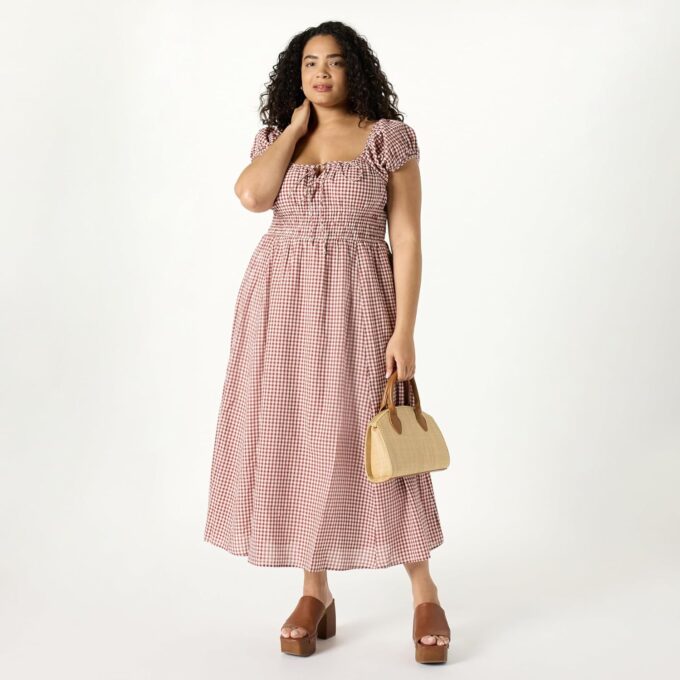 The Drop Women's Melody Cap Sleeve Tie Front Cotton Dress – Bild 7