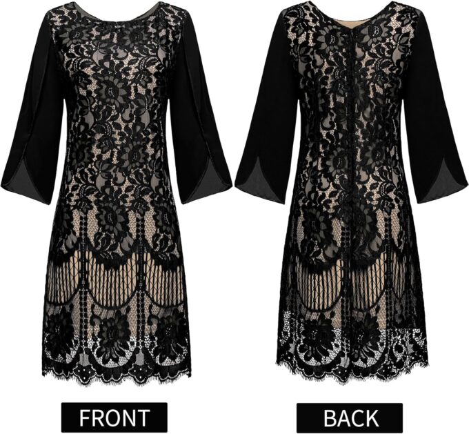 Wedding Guest Cocktail & Formal Dresses for Women - Lace Sequin Prom Evening Dress – Bild 2