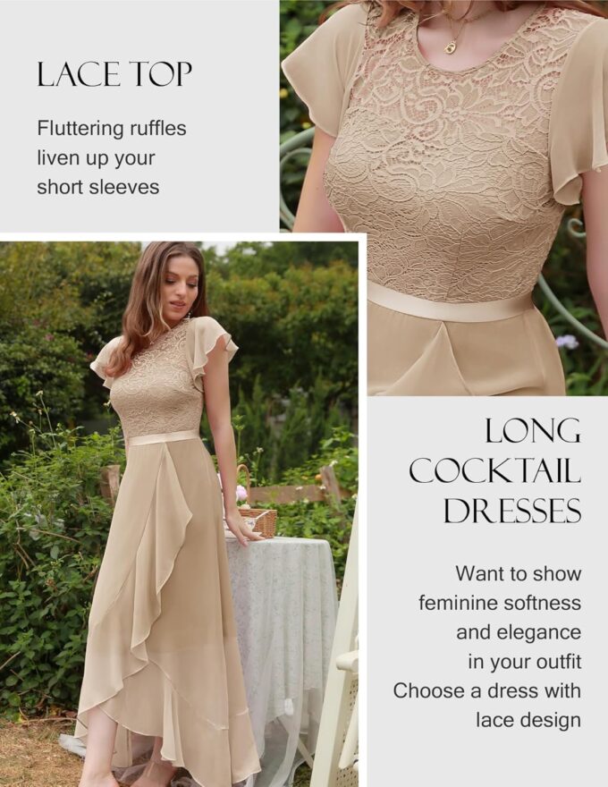 BeryLove Formal Dresses for Women 2025 Wedding Guest with Slit Cocktail Elegant Lace Long Prom Dress – Bild 6