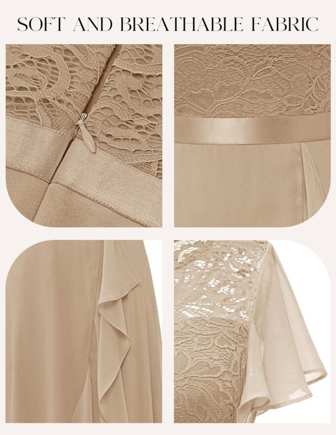 BeryLove Formal Dresses for Women 2025 Wedding Guest with Slit Cocktail Elegant Lace Long Prom Dress – Bild 7