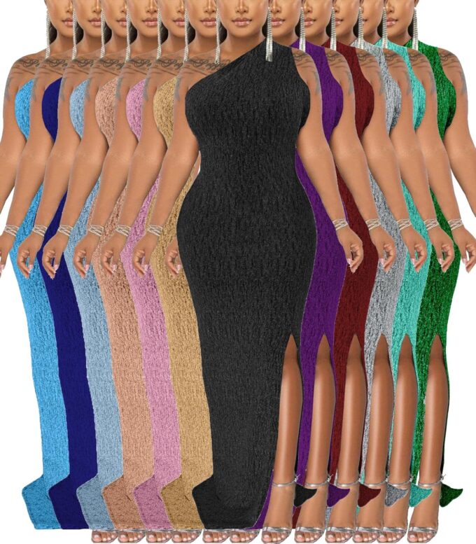 Evening Gowns for Women Formal Long Sleeve Sparkly Party Dresses Elegant Sexy Plus Size Cocktail Dress – Bild 7