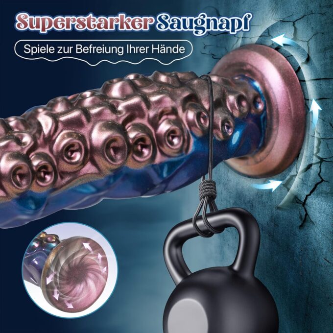 Tagnaff 33CM Riesen Anal Dildo, Tentakel XXL Dildo mit Starkem Saugnapf, Silikon Dicker Analdildo Groß, Big Dildos für Männer, Prostata Stimulation Sex Toys, Sex Spielzeug Analplug# für Männer XXL – Bild 5