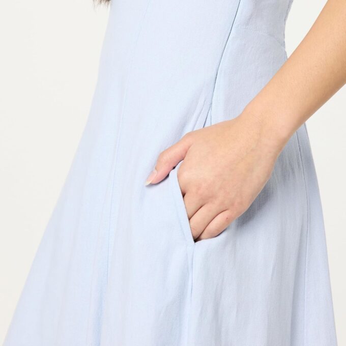 The Drop Women's Carlota Strapless Linen Maxi Dress – Bild 3