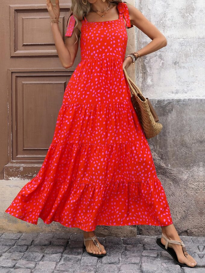 PRETTYGARDEN Women Dresses 2025 Summer Floral Sleeveless Maxi Dress Casual Spaghetti Strap Tiered Flowy Beach Long Dress – Bild 2