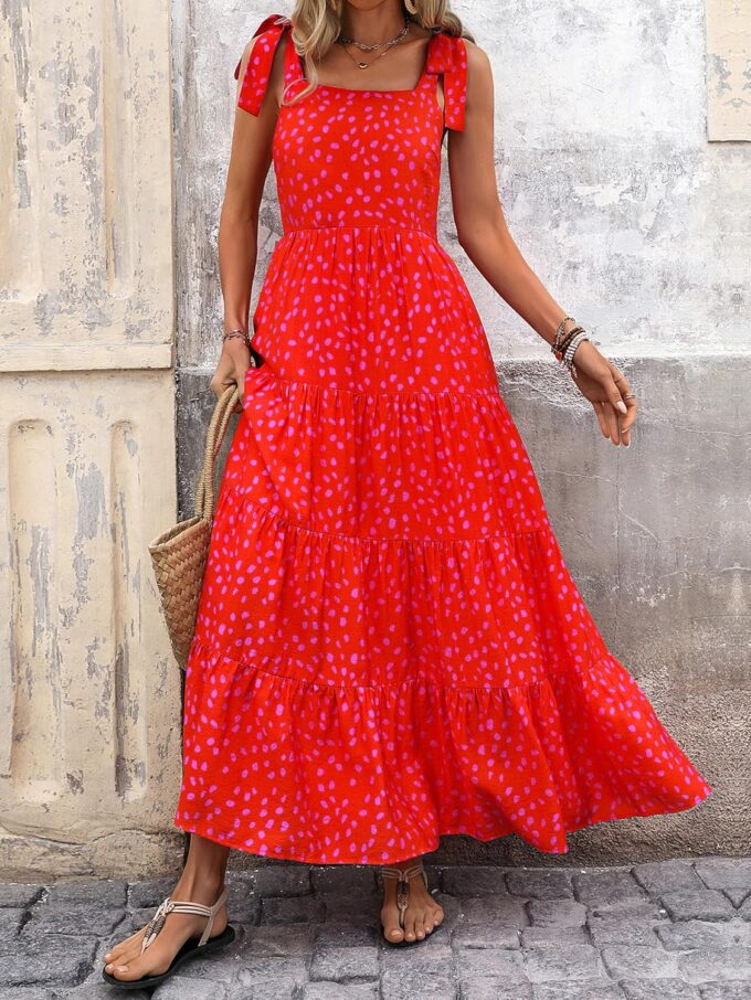 PRETTYGARDEN Women Dresses 2025 Summer Floral Sleeveless Maxi Dress Casual Spaghetti Strap Tiered Flowy Beach Long Dress – Bild 4