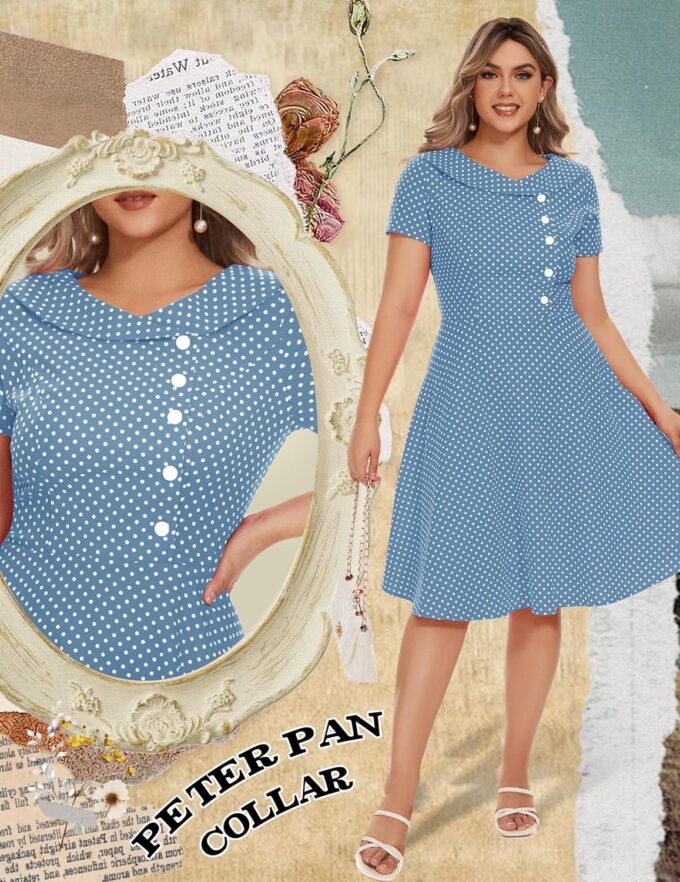 Wedtrend Women's 1950s Vintage Audrey Hepburn Style Cocktail Swing Dresses – Bild 5