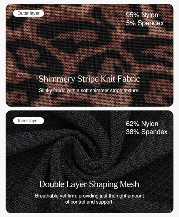Popilush Leopard Print Dress with Built in Shapewear Spaghetti Strap Mini Dresses Mesh Ruched Bodycon Summer Splash – Bild 5