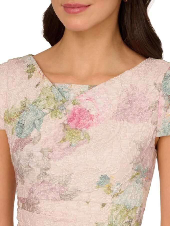 Adrianna Papell Women's Matelasse Cocktail Dress – Bild 5